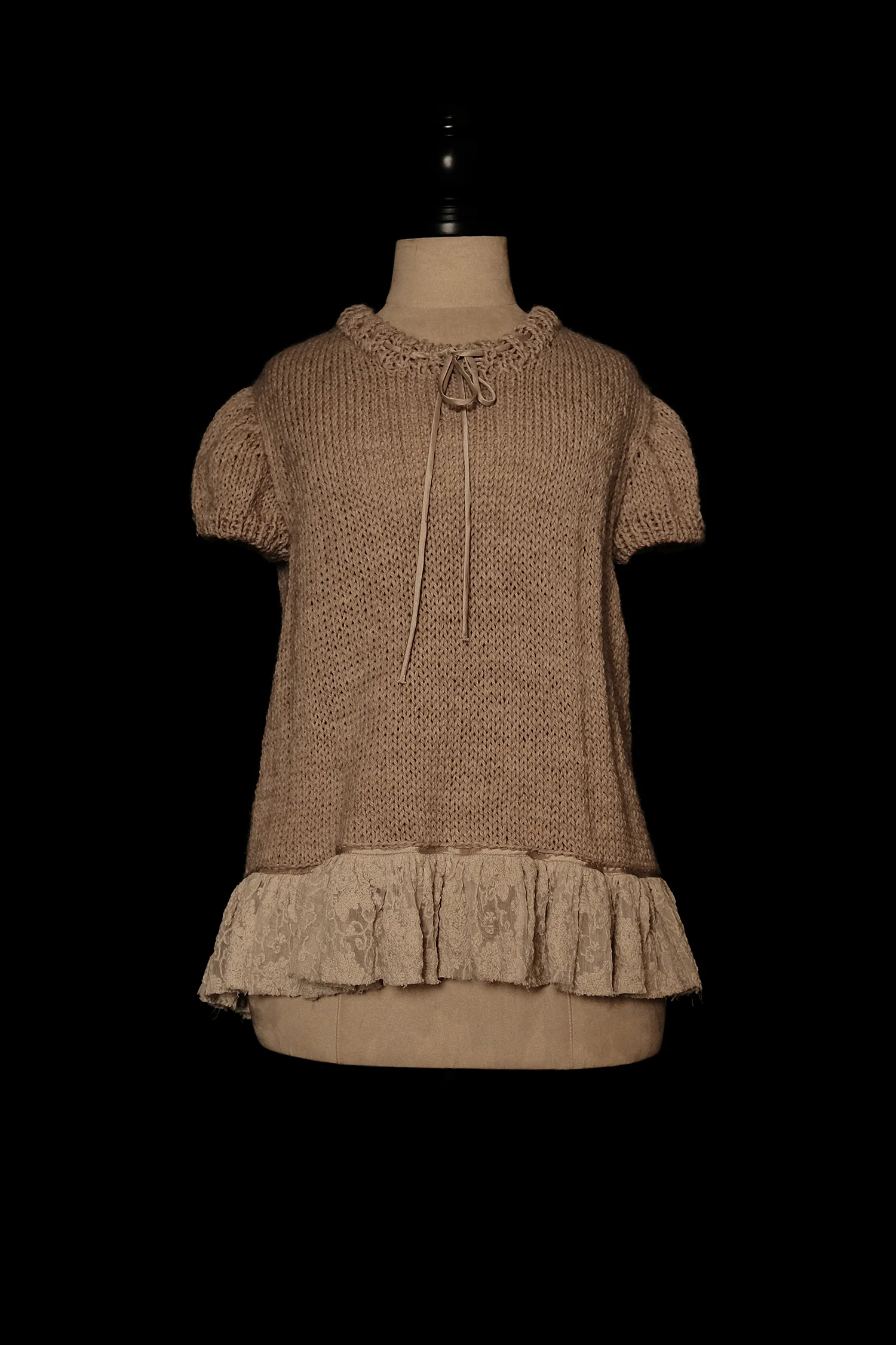 Mutedance Fall/Winter 2025 Knitted Short-Sleeve MD-MD25FW147-beige (MD25FW146) - Image 5
