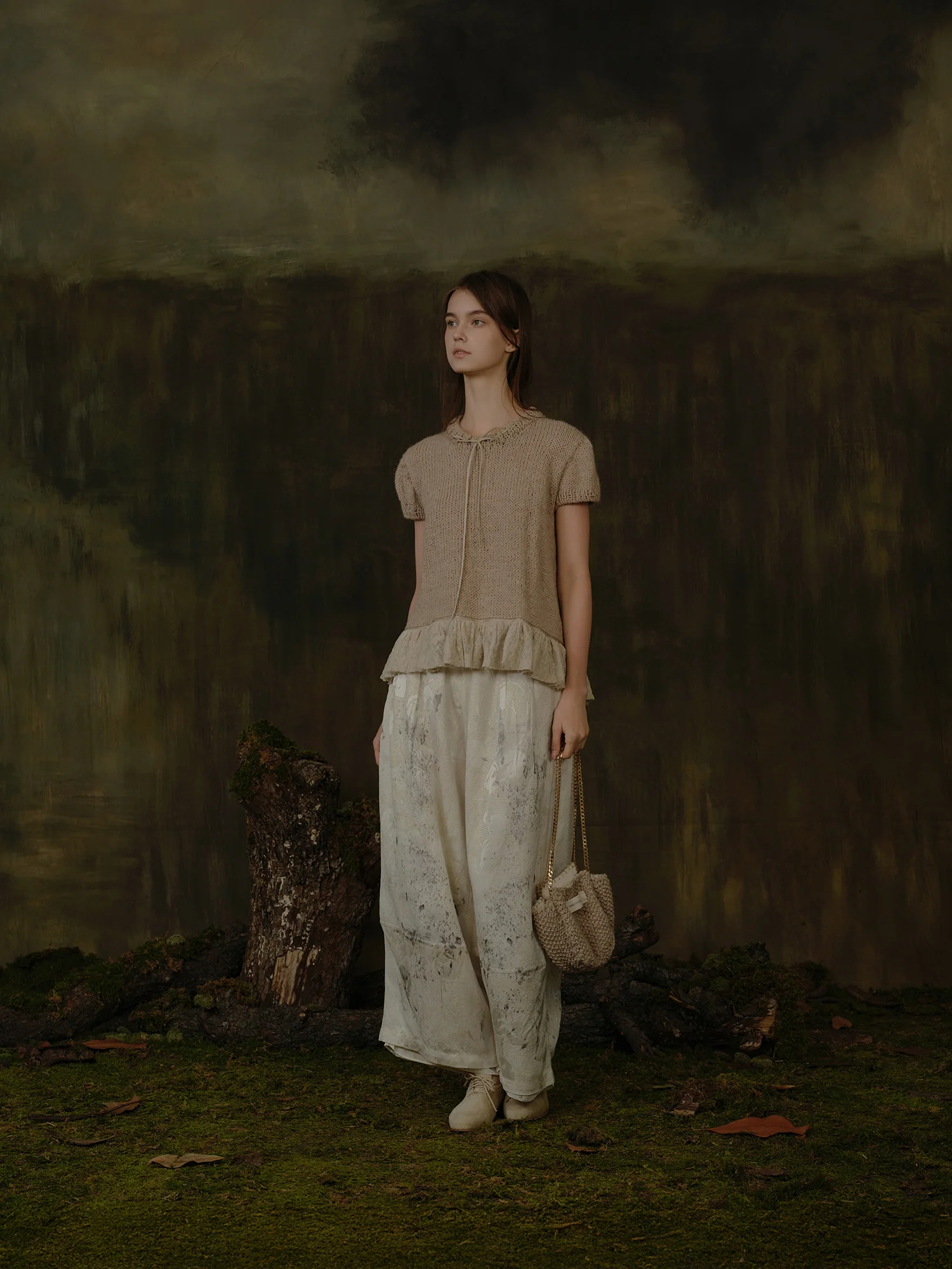 Mutedance Fall/Winter 2025 Knitted Short-Sleeve MD-MD25FW147-beige (MD25FW146) - Image 6