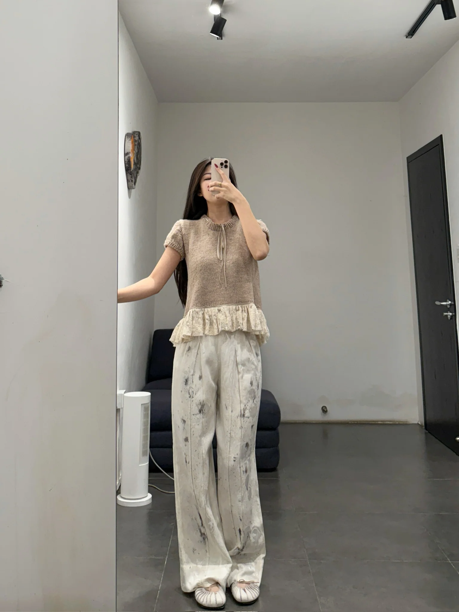 Mutedance Fall/Winter 2025 Knitted Short-Sleeve MD-MD25FW147-beige (MD25FW146) - Image 9