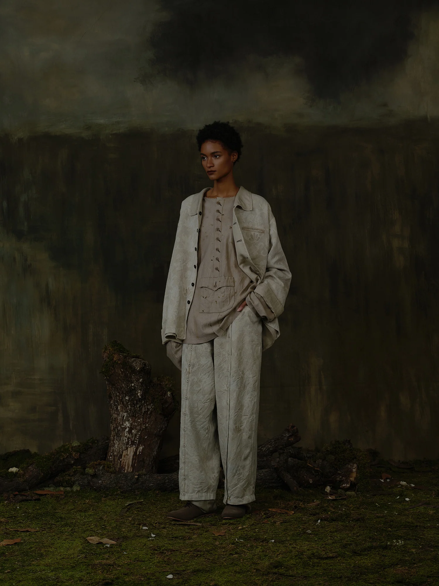 Mutedance Fall/Winter 2025 Reversible Shirt MD-MD25FW08-celadon (MD25FW06) - Image 7