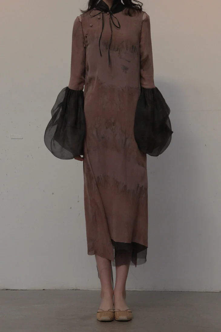 MUTEDANCE (Flower Dyed Dry Wood Dress) MD19SS07 - Image 6