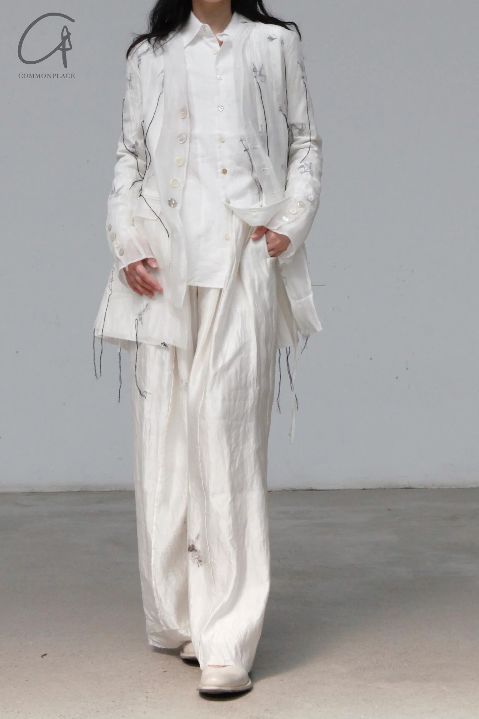 MUTEDANCE Grey Silk Pants MD22SS06 PM39 - Image 16