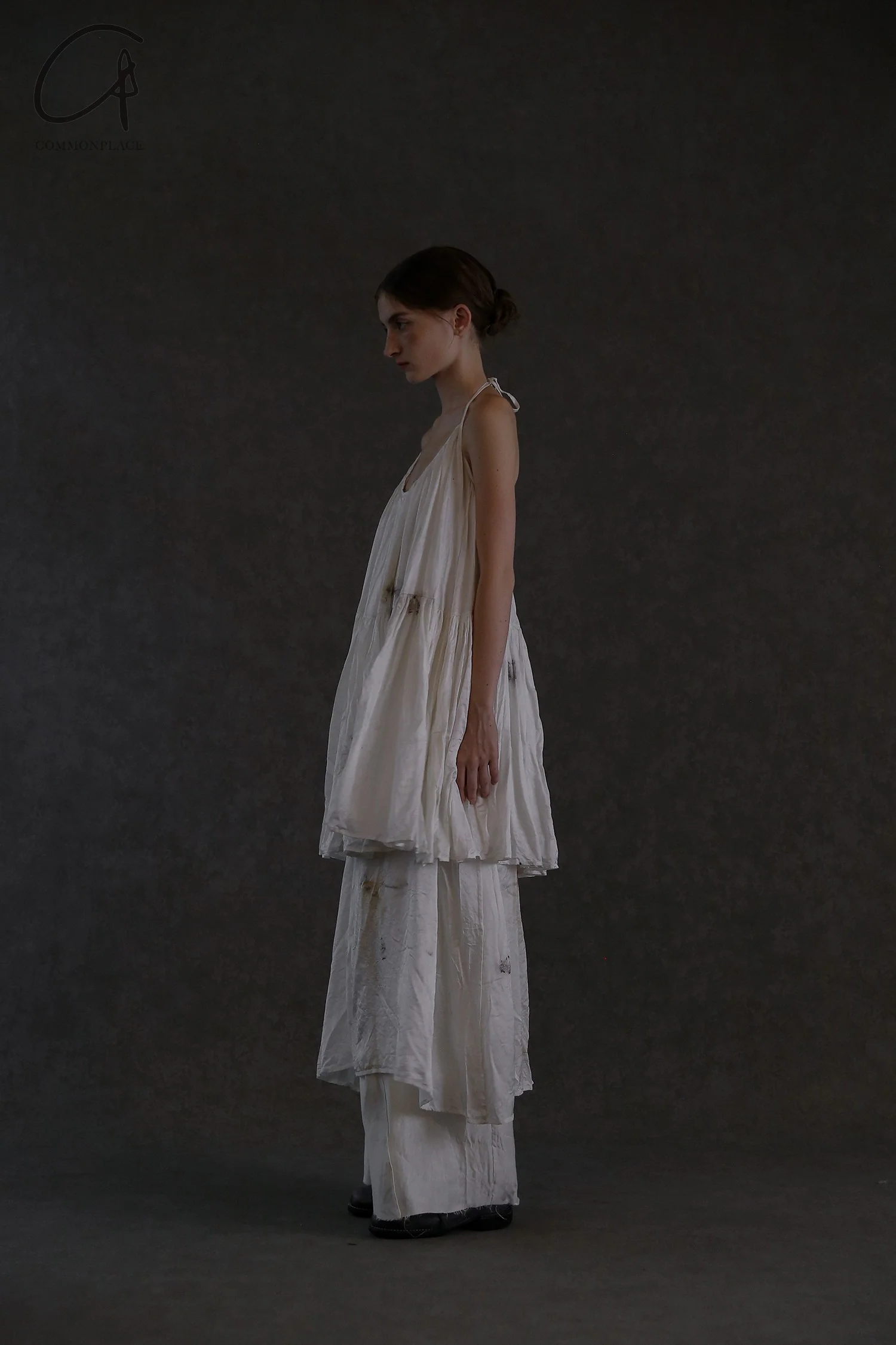 MUTEDANCE halterneck open-back double layer silk skirt MD22SS36 PM30 - Image 12