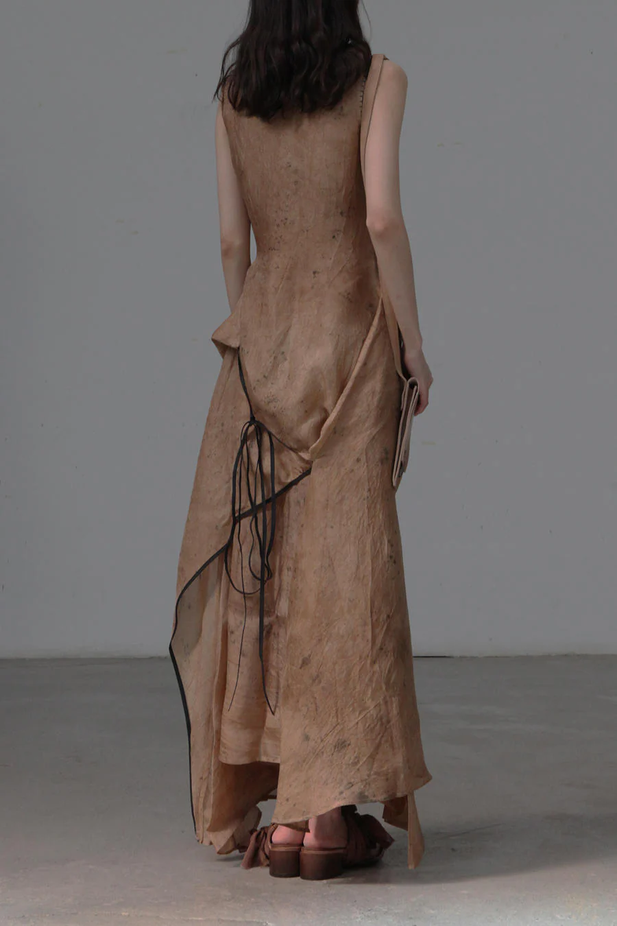 MUTEDANCE hand-dyed double-layer printed dress D20SS-KAL36 - Image 3