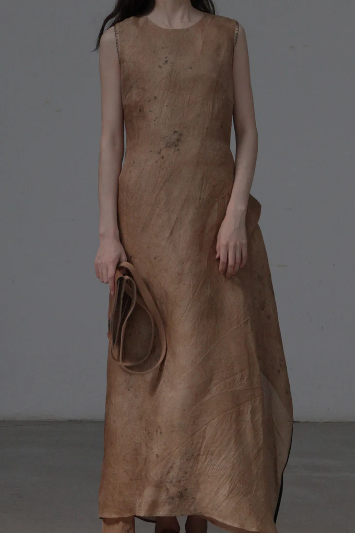 MUTEDANCE hand-dyed double-layer printed dress MD20SS-KAL36 - Image 2