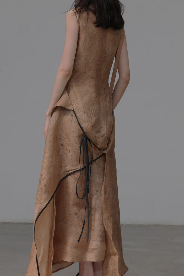 MUTEDANCE hand-dyed double-layer printed dress MD20SS-KAL36 - Image 4
