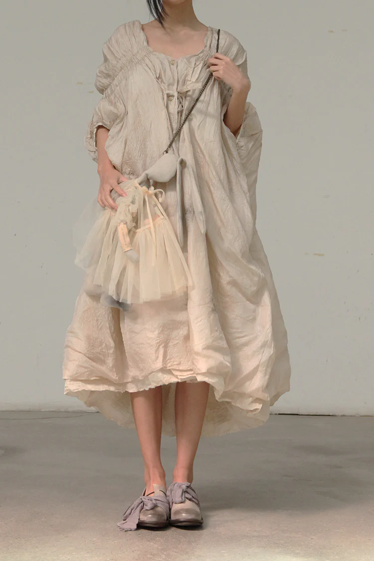 MUTEDANCE Hand-dyed Wide Collar Dress MD21SS09 - Image 3