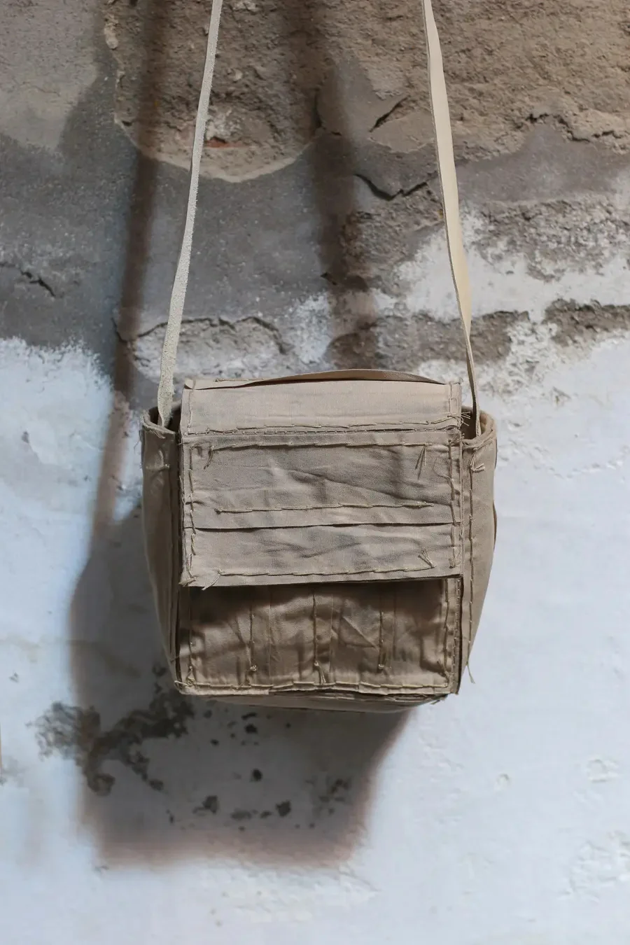 MUTEDANCE Hand-stitched cowhide shoulder bag B62 - Image 5