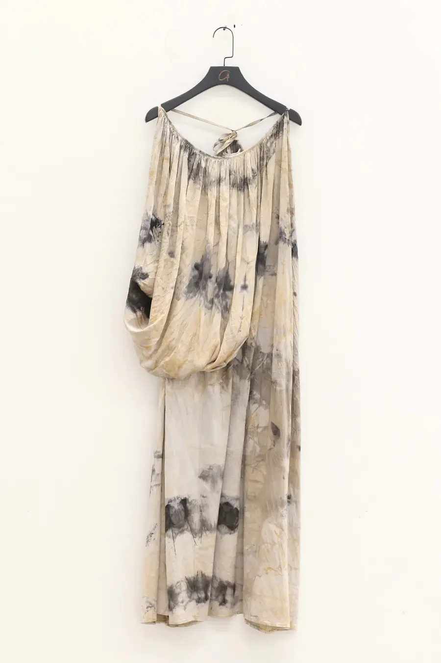 MUTEDANCE Irregular Silk Dress MD22SS21 Floral Dyed Grey PM25 - Image 7