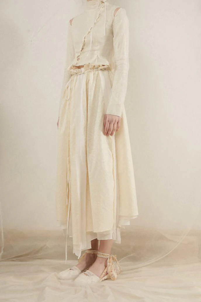 MUTEDANCE jacquard stitching half skirt MD19SS14 - Image 2