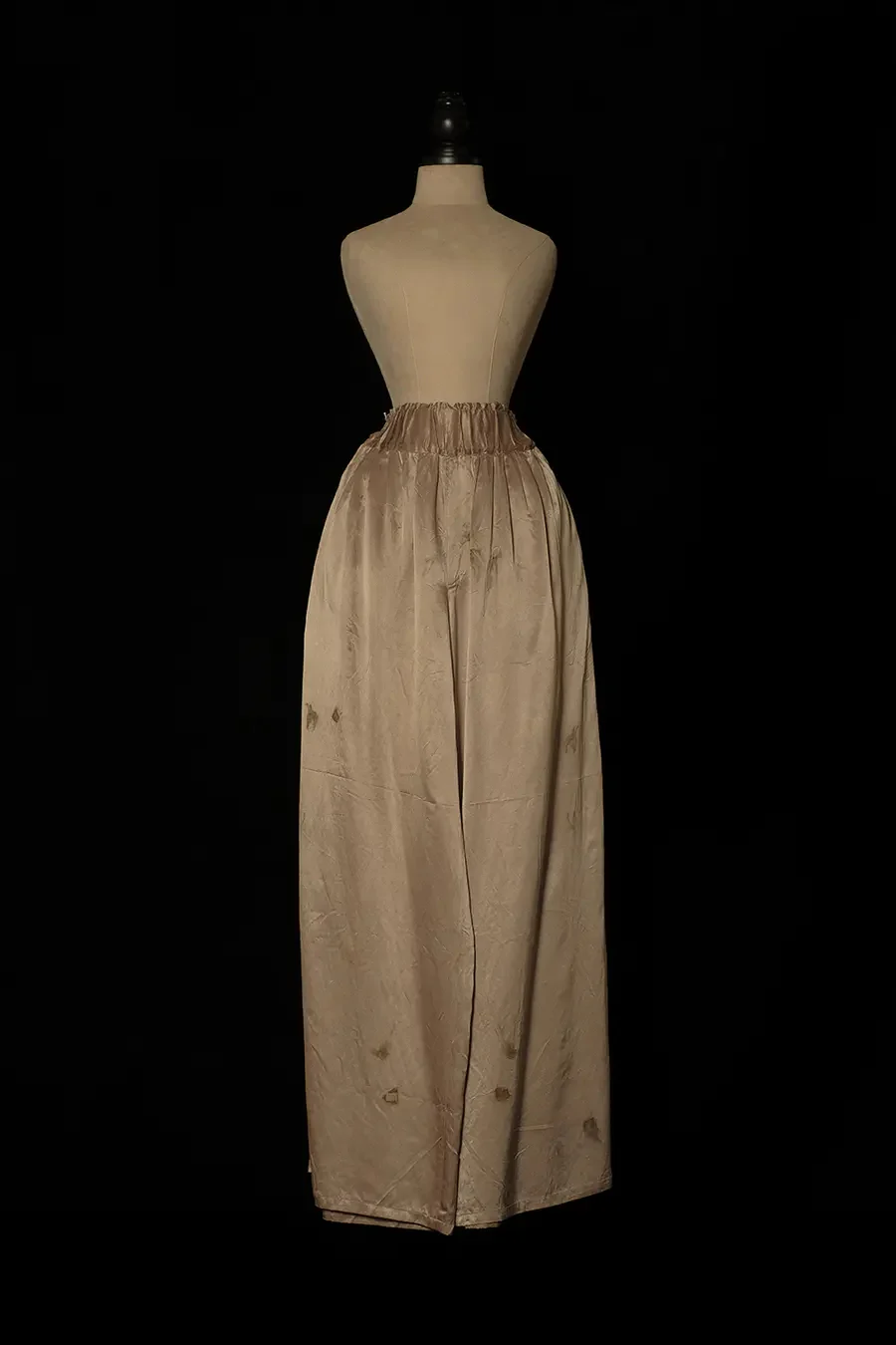 Mutedance 24 Spring/Summer Silk Elastic Waist Loose Pants MD-MD24SS11-KAQI Khaki PM114 - Image 5