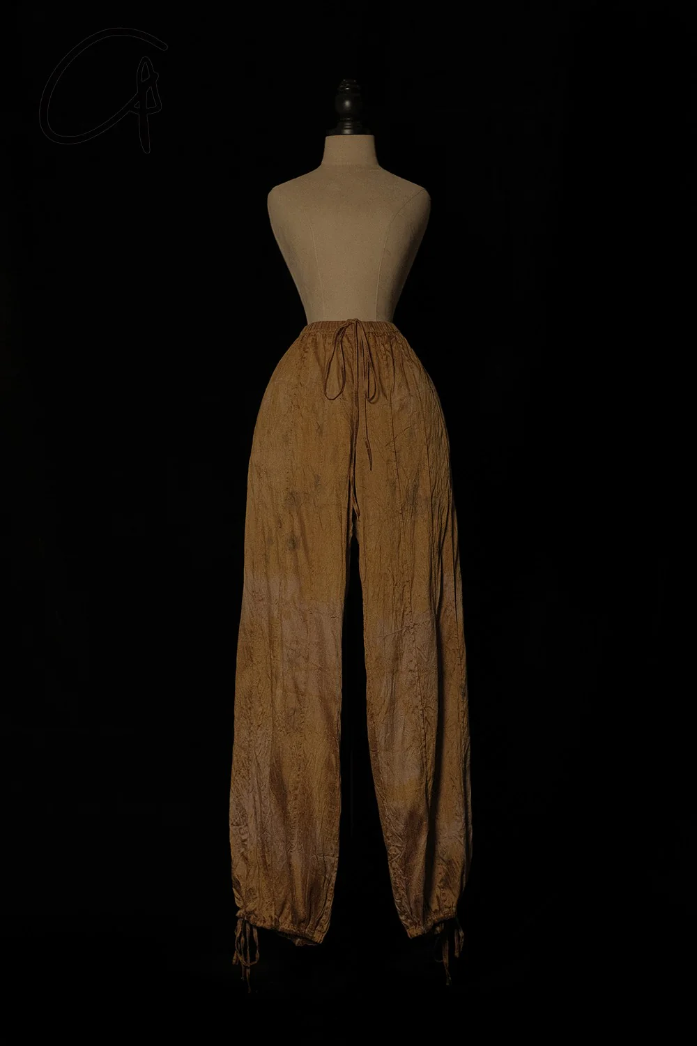 Mutedance 24 Spring/Summer Silk Loose Pants MD-MD24SS70-JIN PM159 Gold - Image 5