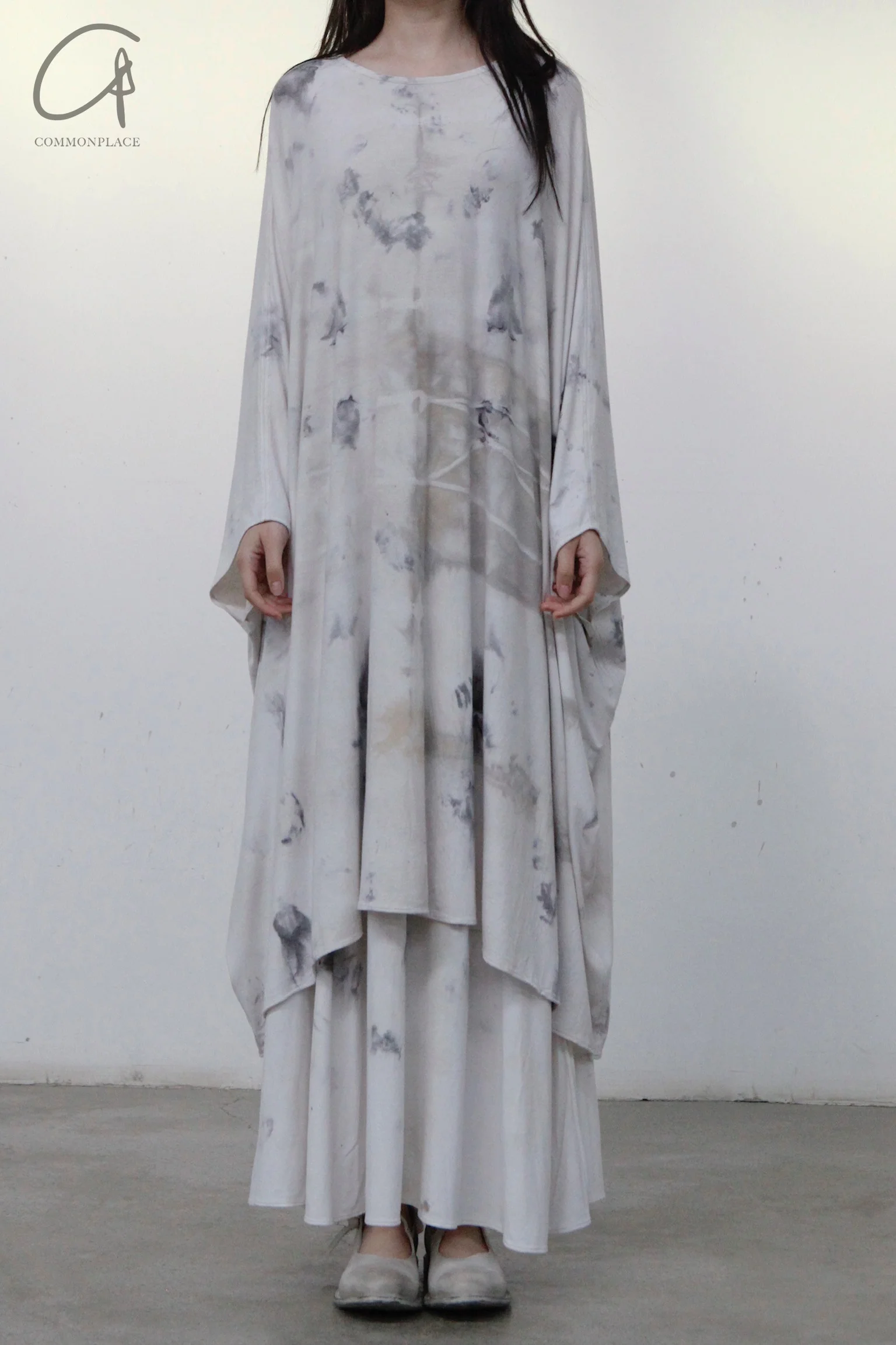 Mutedance 23 Spring/Summer Loose Printed Dress Cotton MD-MD23SS82-HUARAN Flower Dye - Image 4