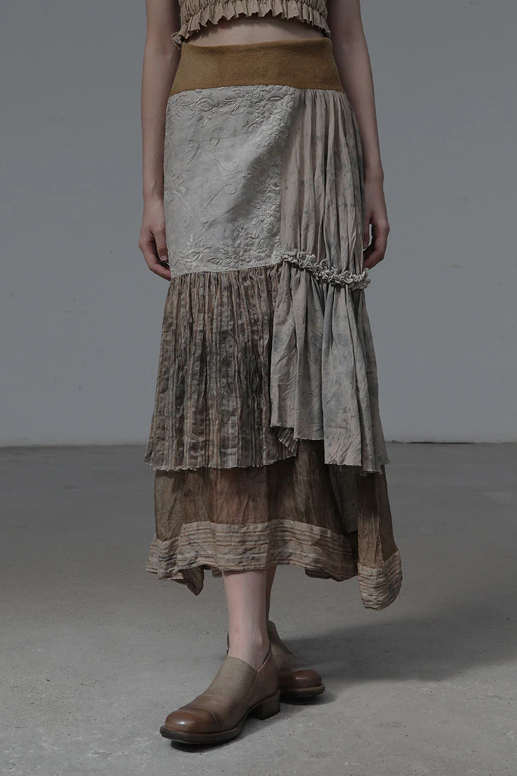 MUTEDANCE MD19FWTH02-1 Silk stitching dyed skirt - Image 8