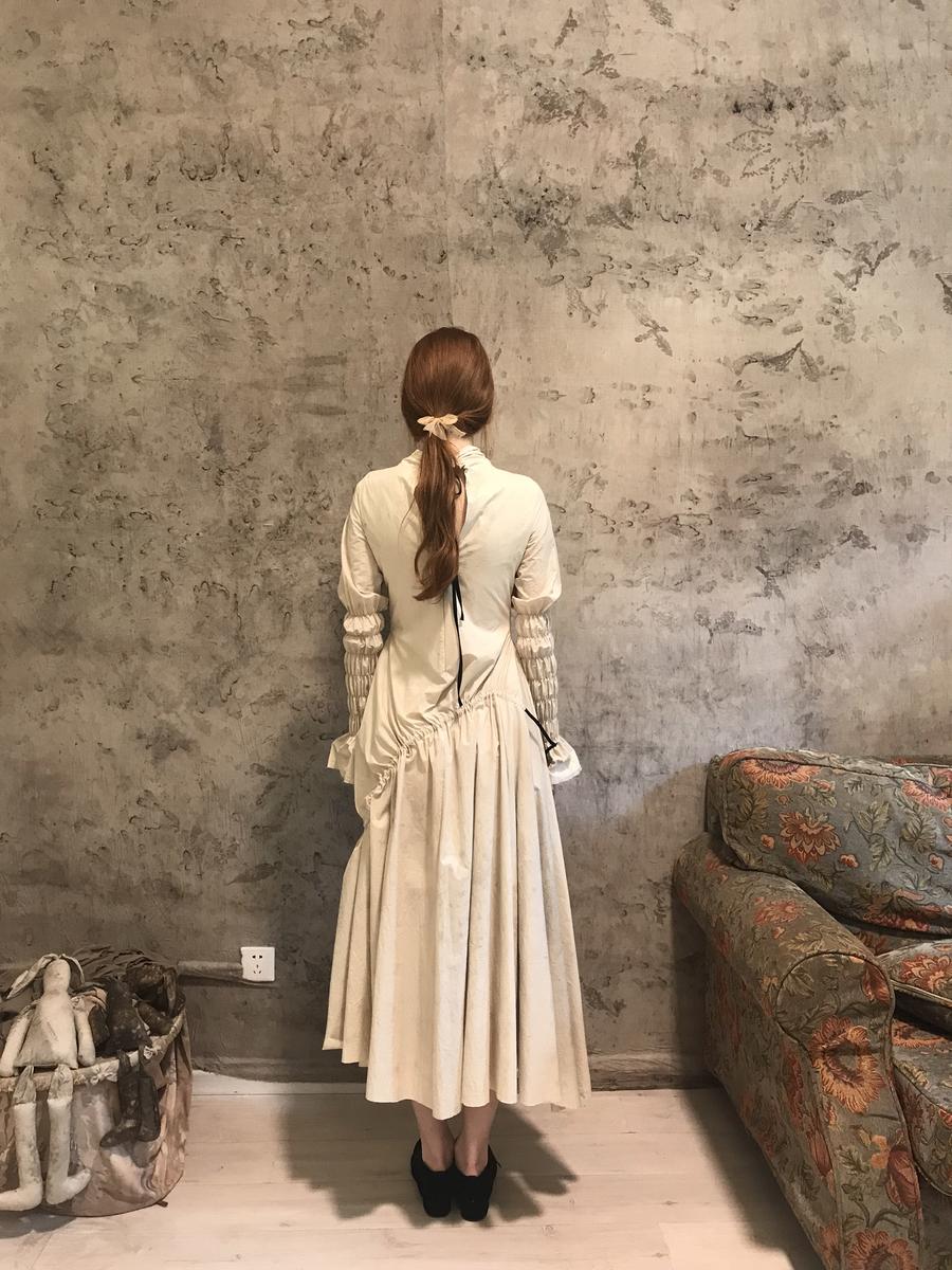 MUTEDANCE MD20SS-KAL25 Drawstring split pleated sleeve dress - Image 9