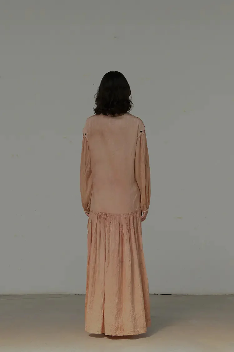 MUTEDANCE oblique button silk dress MD20FW08 PM101 - Image 4