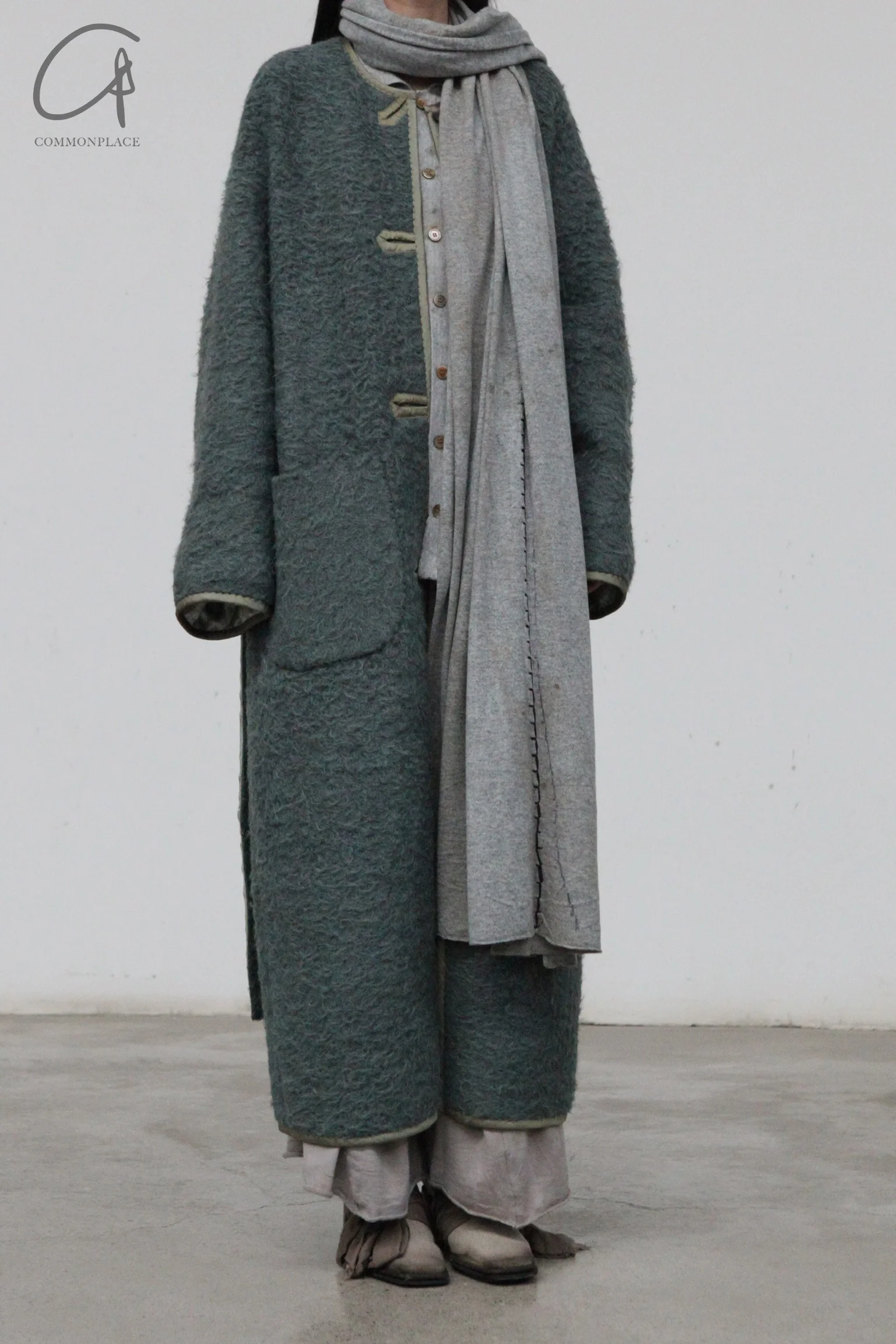 MUTEDANCE scarf MD23FW101 gray PM93 - Image 2