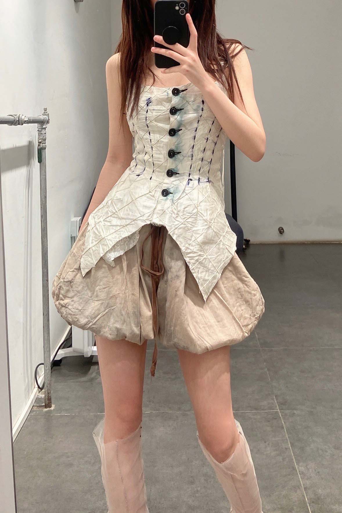 MUTEDANCE Silk Slip Top MD22SS53 Off-White PM24 - Image 20