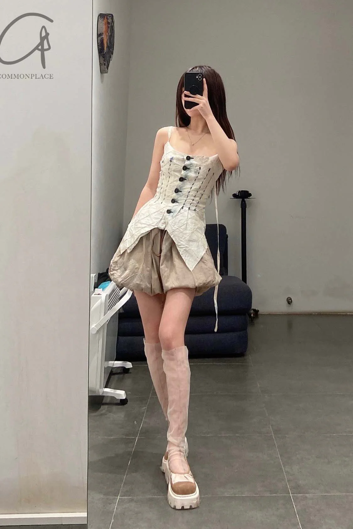 MUTEDANCE Silk Slip Top MD22SS53 Off-White PM24 - Image 22