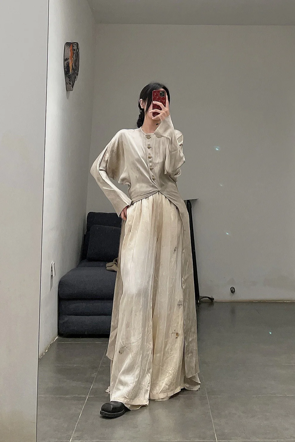 MUTEDANCE silk wide-leg pants MD21FW41 - Image 50