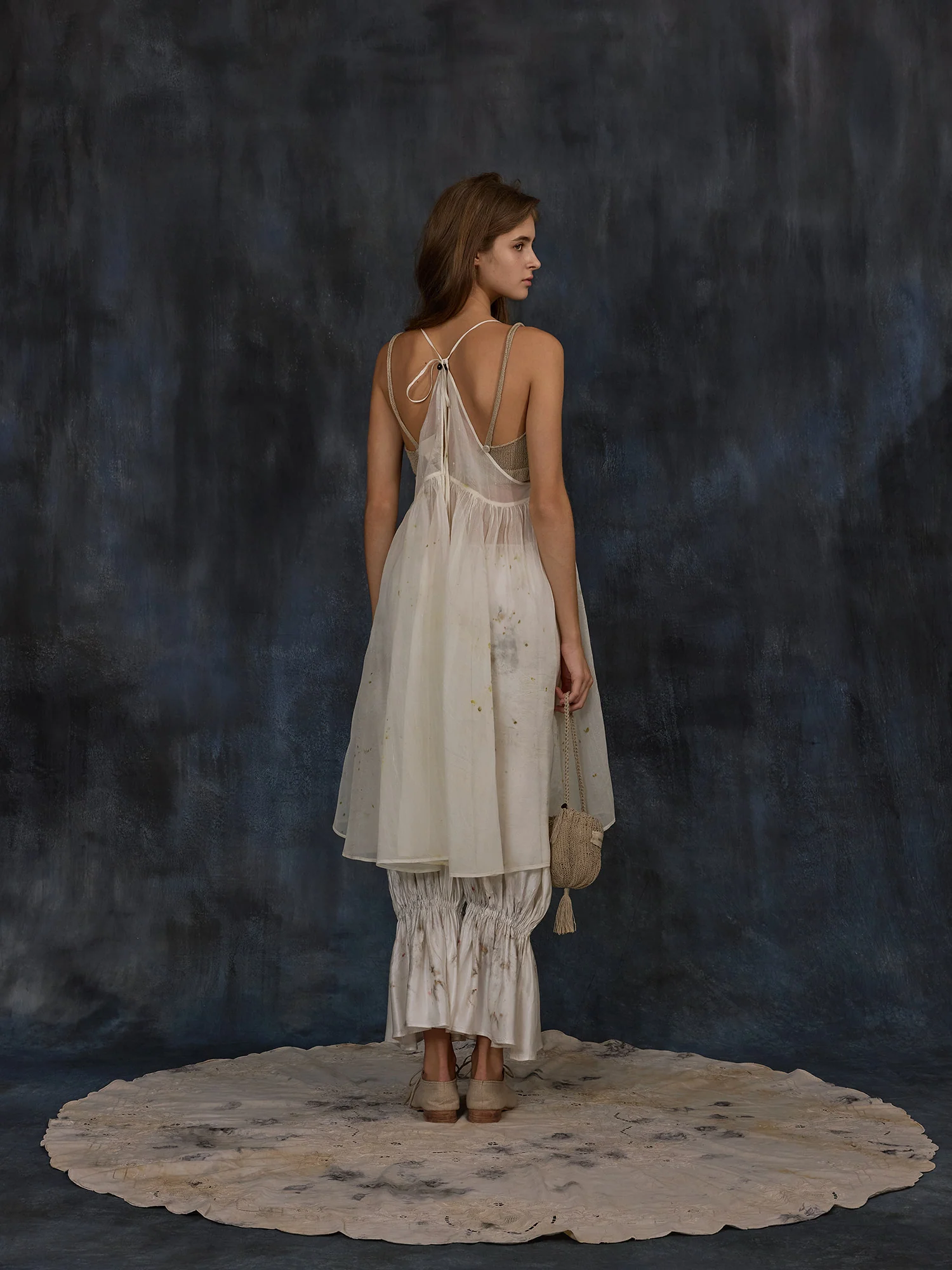 Mutedance Spring/Summer 2026 Elastic Waist Pants with Ruffled Hem, Plant Dye, MD-MD26SS121 - Image 13