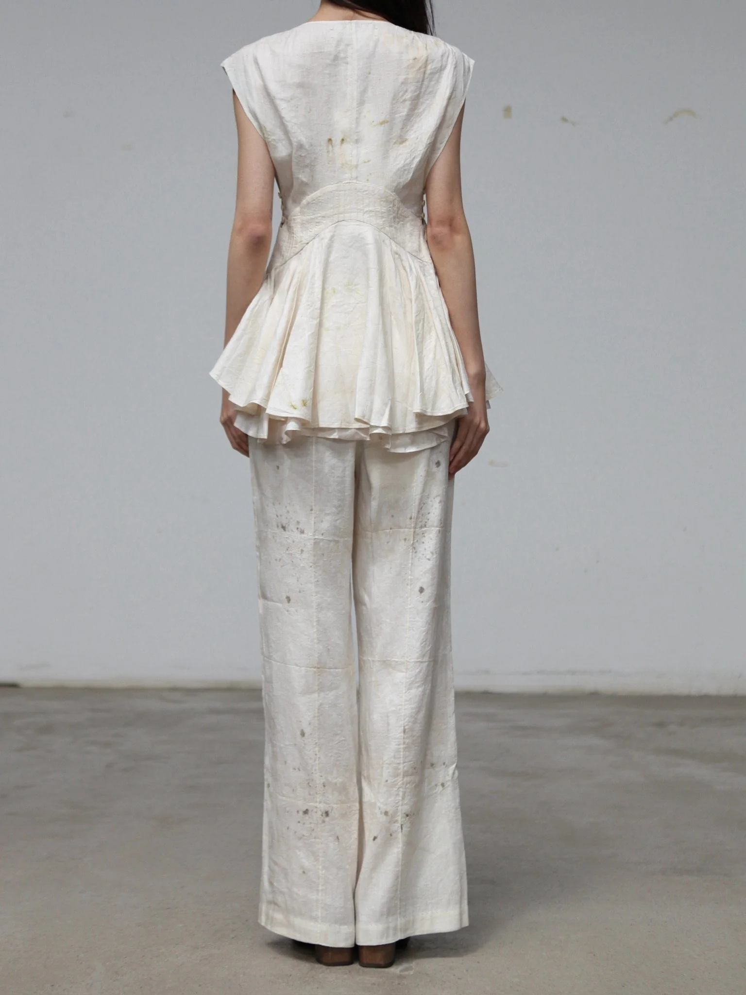 Mutedance Spring/Summer 2026 Elastic Wide-Waist Casual Pants, Plant Dye MD-MD26SS125 - Image 9