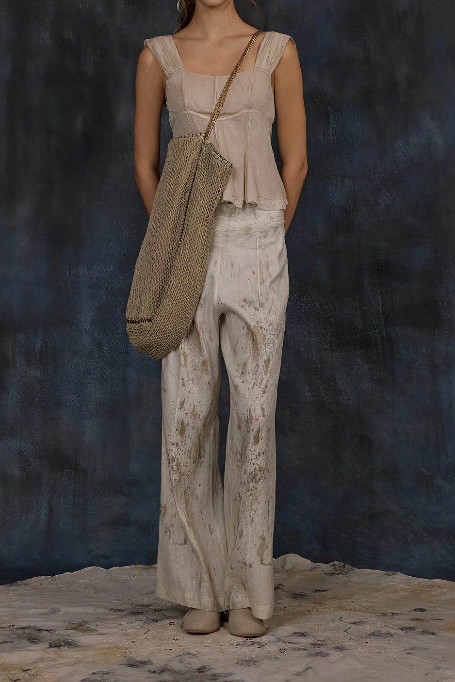 Mutedance Spring/Summer 2026 Elastic Wide-Waist Casual Pants, Plant Dye MD-MD26SS125 - Image 2