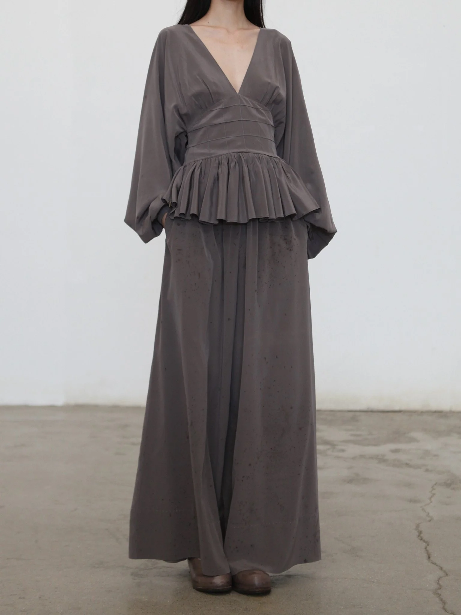 Mutedance Spring/Summer 2026 Elasticated Ruffled Lace Waist Casual Pants, Plant Dye MD-MD26SS129 (MD-MD26SS127) - Image 9
