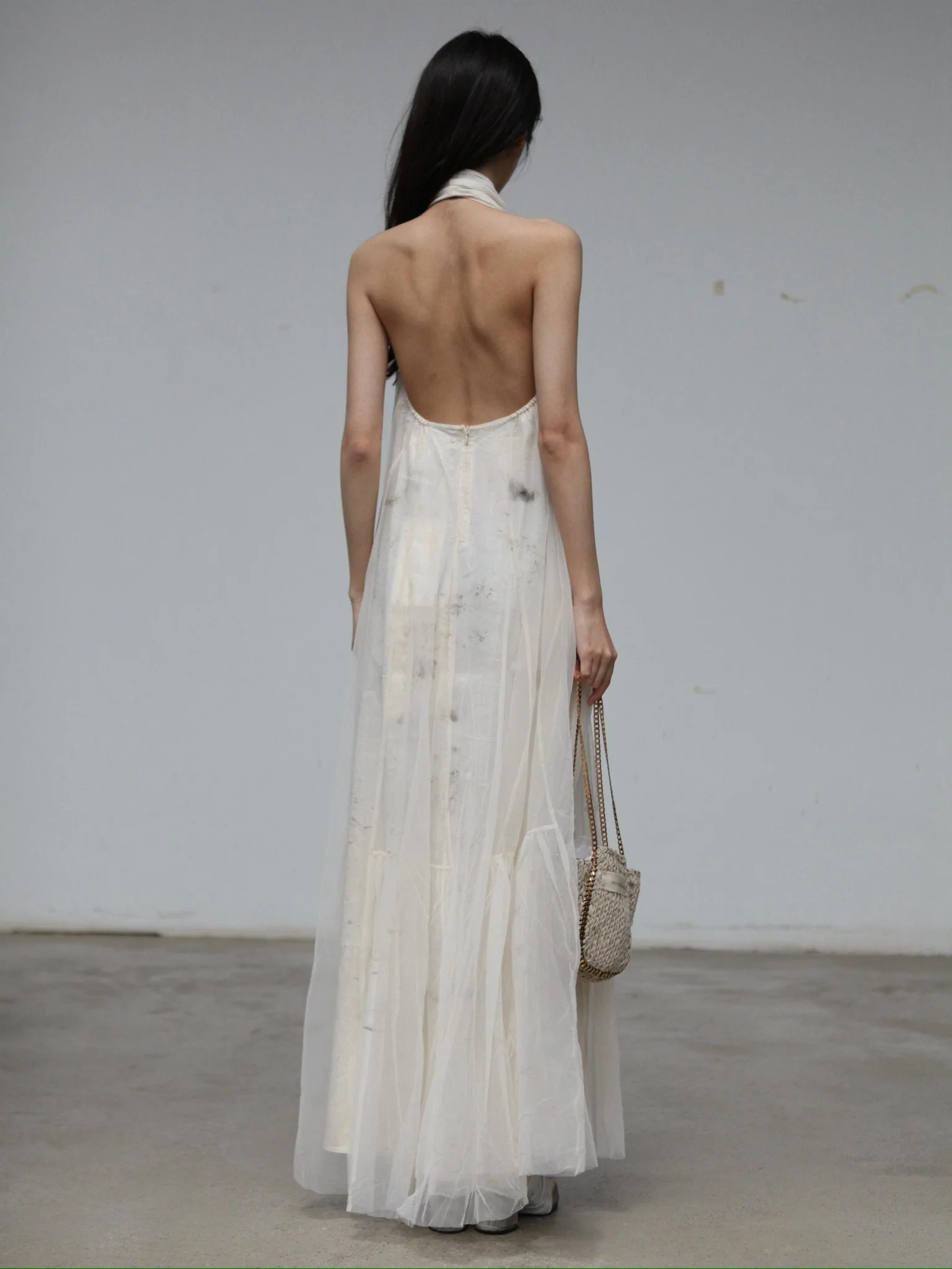 Mutedance Spring/Summer 2026 Floral Dyed Silk Long Dress MD-MD26SS22 - Image 5