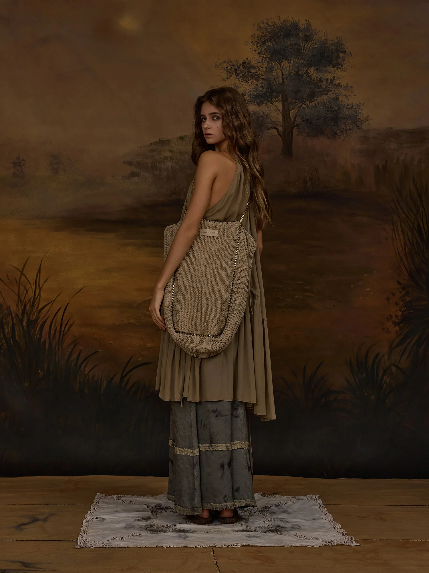 Mutedance Spring/Summer 2026 Floral Dyed Silk Loose-fitting Slip Dress MD-MD26SS13 - Image 12