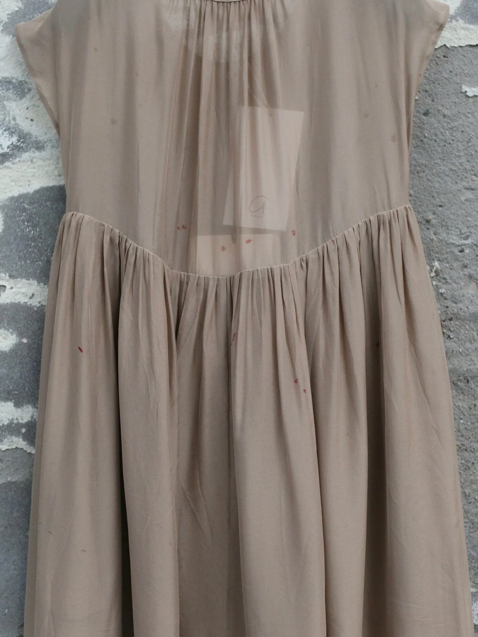 Mutedance Spring/Summer 2026 Floral-Dyed Silk Sheer Round Neck Long Dress MD-MD26SS25 - Image 8