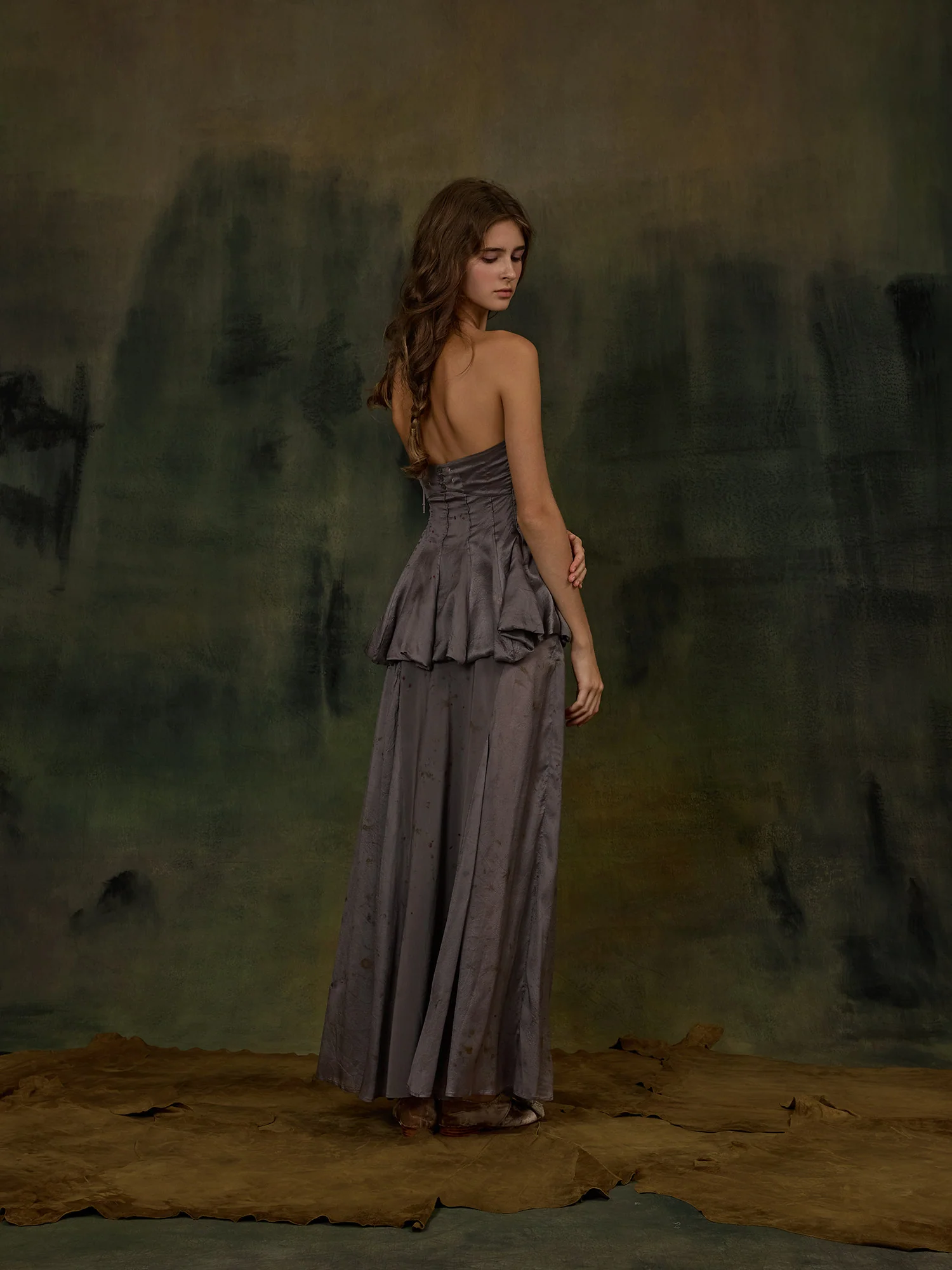Mutedance Spring/Summer 2026 Handmade Plant-Dyed Midi Skirt MD-MD26SS110 (MD26SS109) - Image 7
