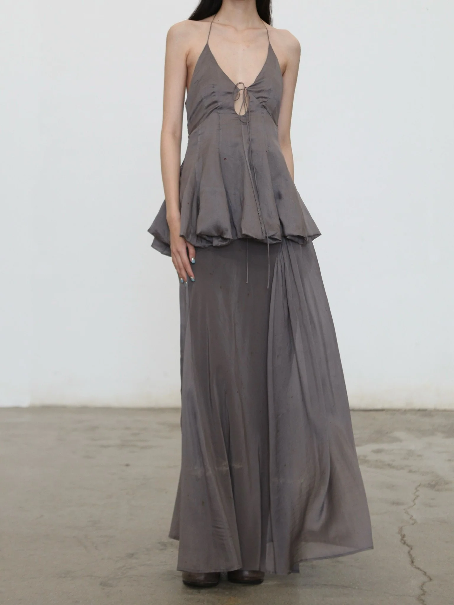 Mutedance Spring/Summer 2026 Handmade Plant-Dyed Midi Skirt MD-MD26SS110 (MD26SS109) - Image 9