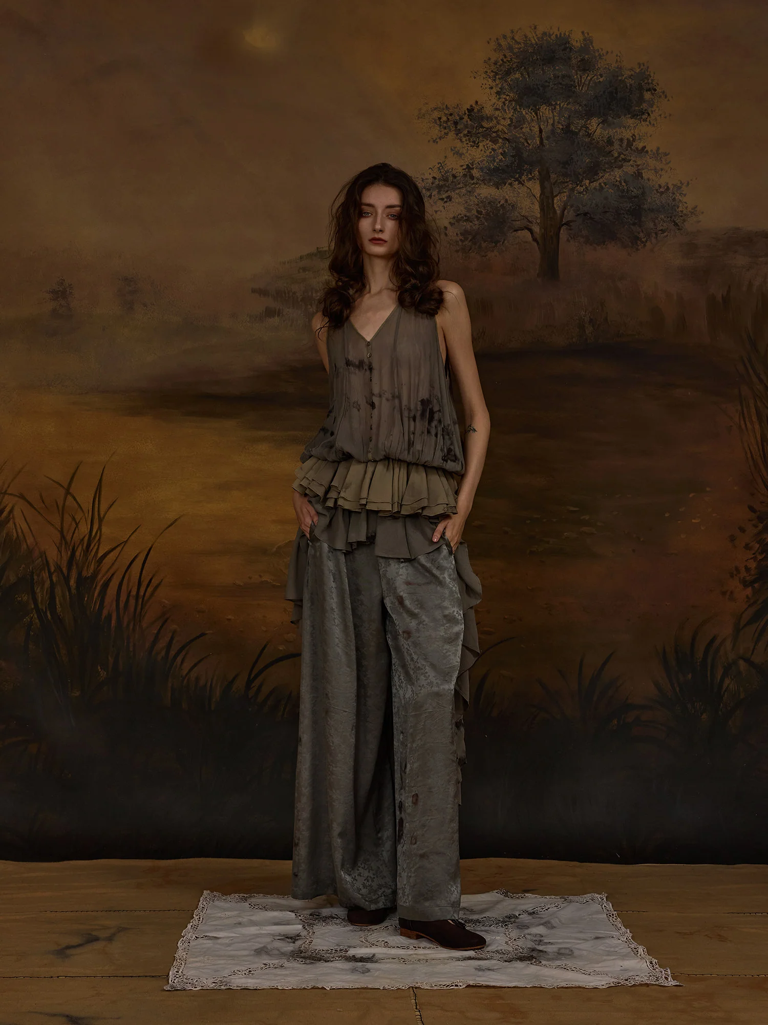 Mutedance Spring/Summer 2026 Lace-up Top/Shirt (Shorter in the front, longer in the back) MD-MD26SS70 (MD-MD26SS69) - Image 6