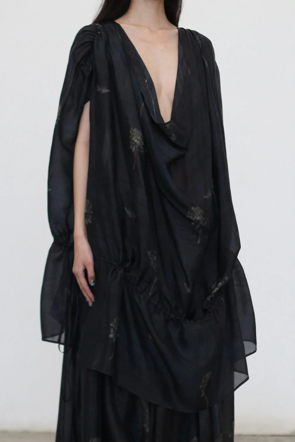 Mutedance Spring/Summer 2026 V-neck Loose Floral Dye Top/Shirt MD-MD26SS140