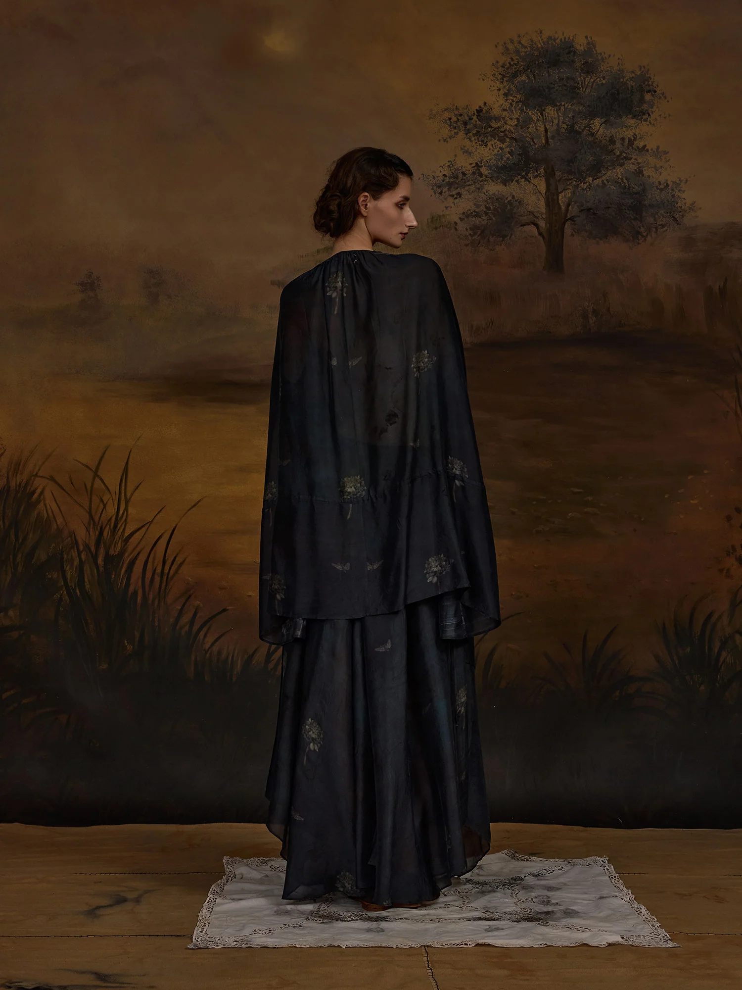 Mutedance Spring/Summer 2026 V-neck Loose Floral Dye Top/Shirt MD-MD26SS140 - Image 11