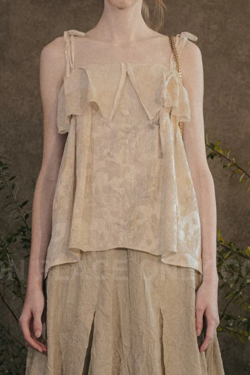 MUTEDANCE 23 Spring/Summer Handmade Flower Dye Vest Suspender Top MD-MD23SS81-HRB Flower Dye White 81 PM60 - Image 12