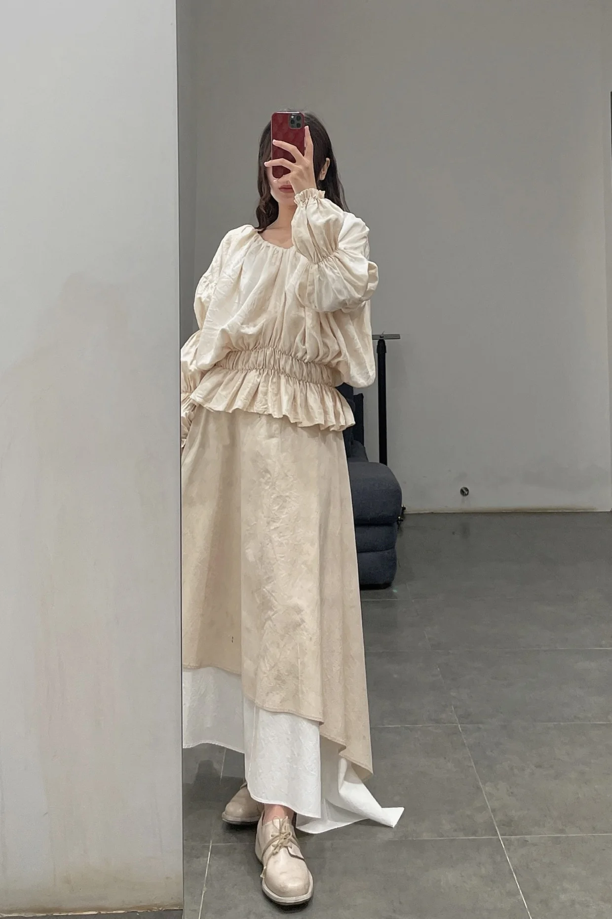 MUTEDANCE V-neck loose-fitting shirt MD21SS33 - Image 20