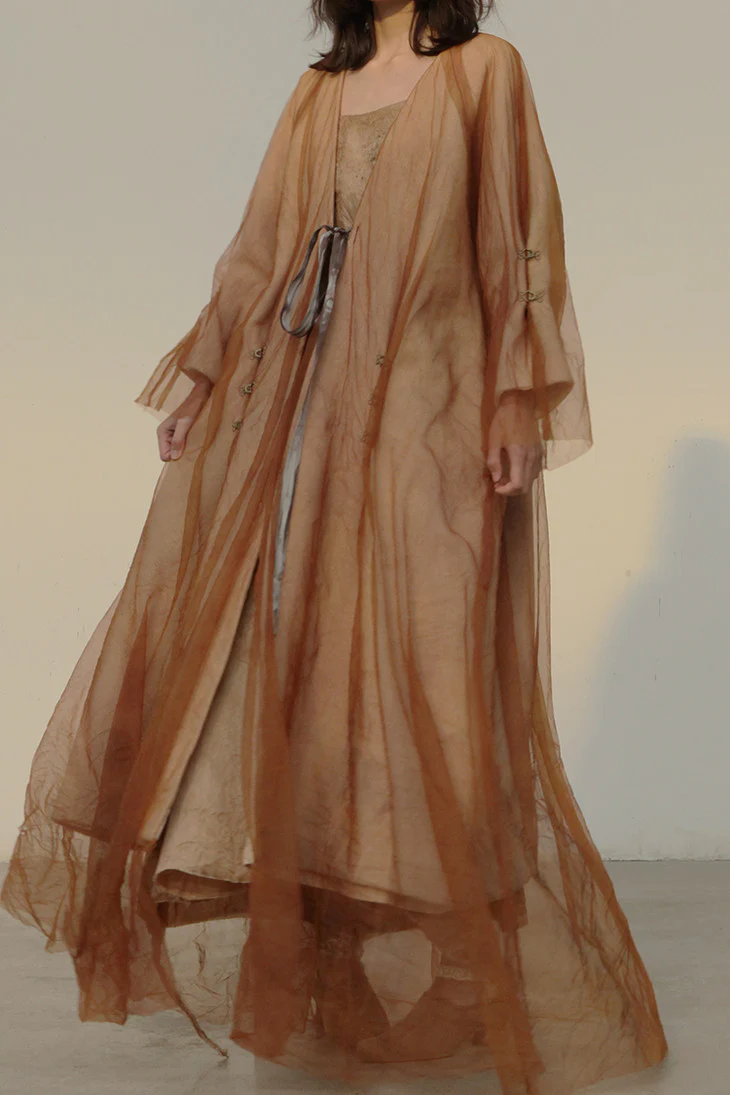 MUTEDANCE V-neck wool coat MD-MD20FW39-ZONGLUO - Image 3