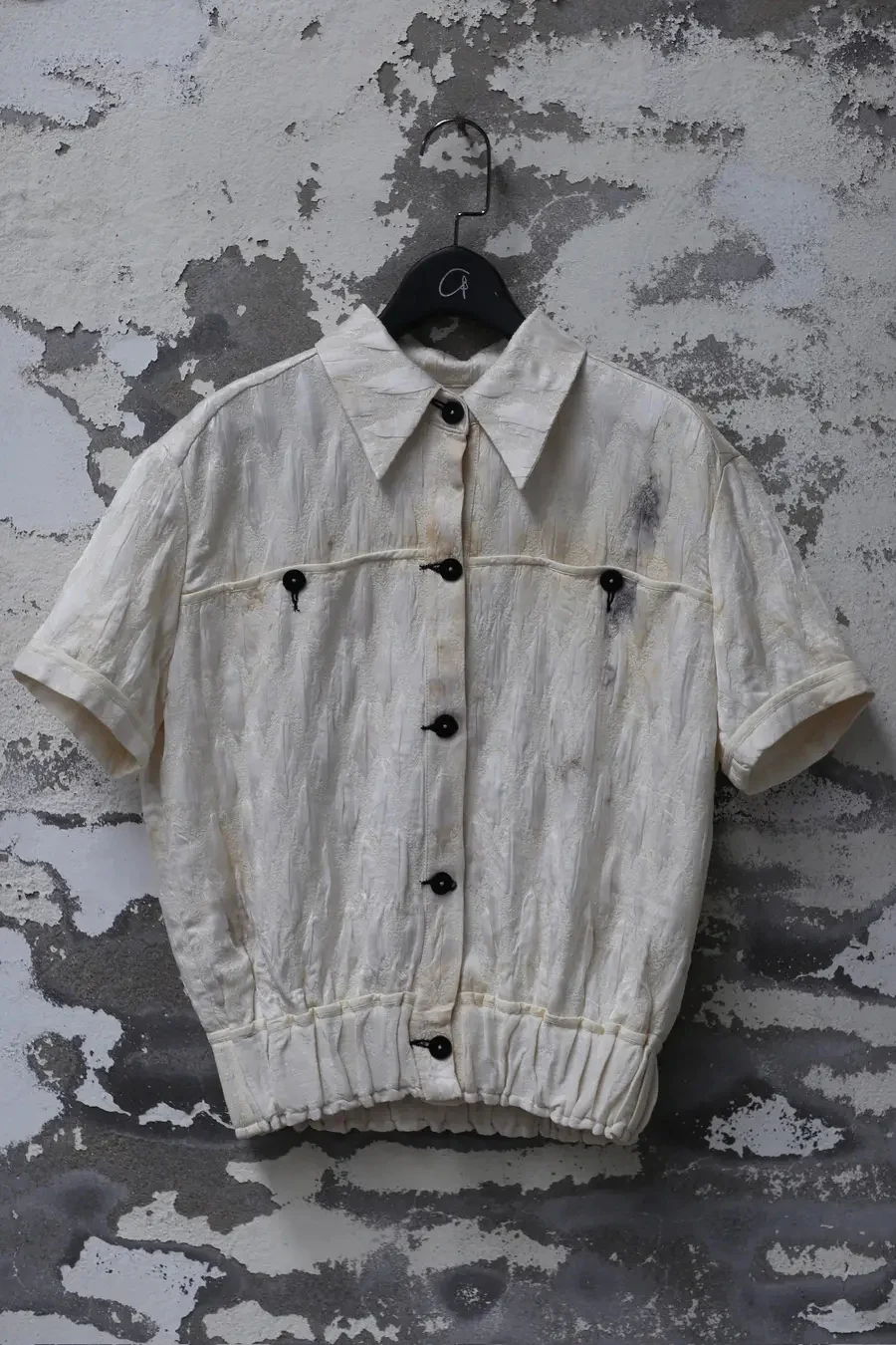 Mutedance Silk Waist Short Sleeve Shirt Series MD-MD24SS68-HUIBAI hoary PM122 - Image 4