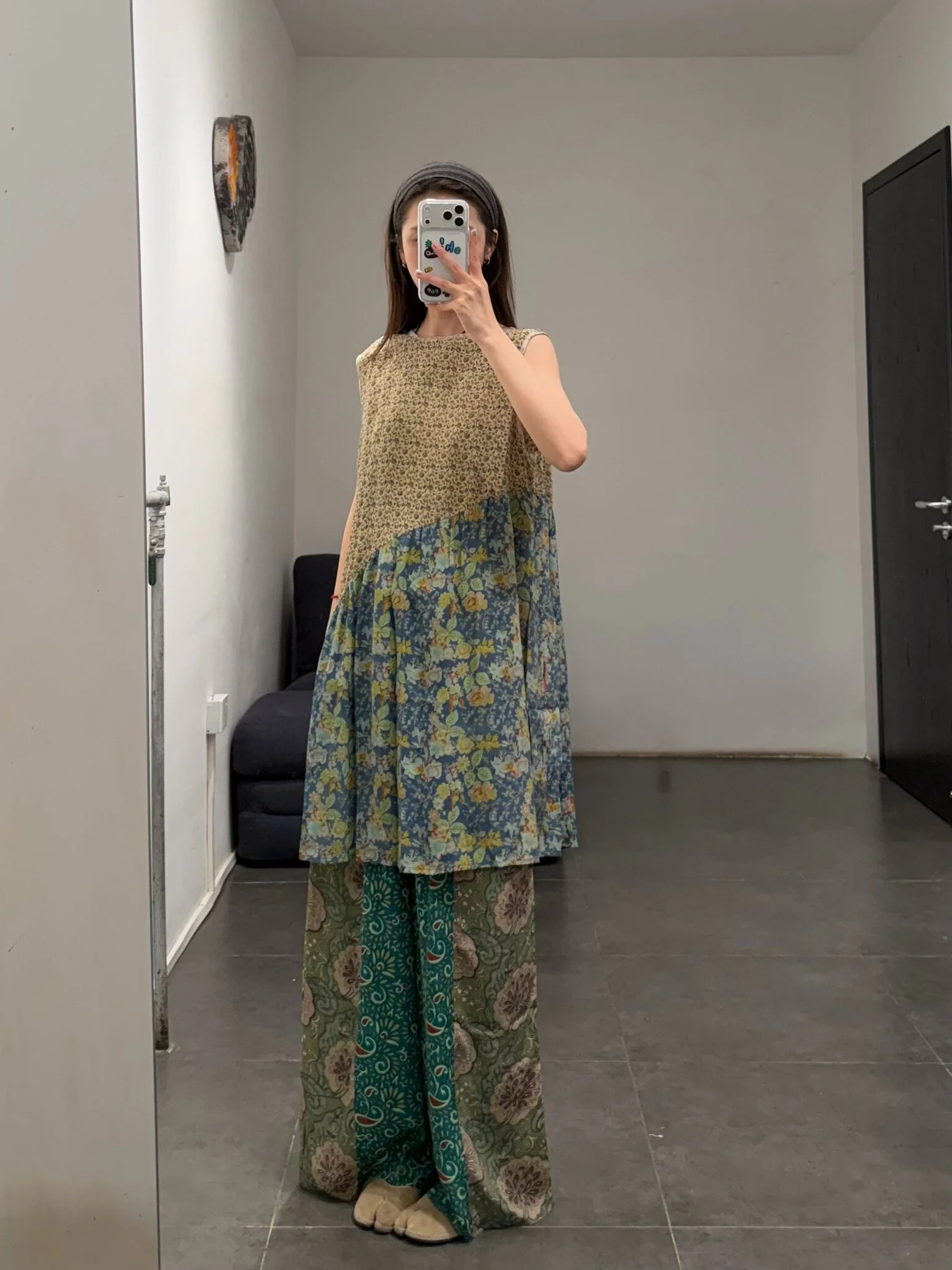 NAMAI Spring/Summer 2026 Anan Short Floral Patchwork Sleeveless Dress, Comfortable and Skin-Friendly, Recycled Cotton NM-NABB001-1 - Image 10