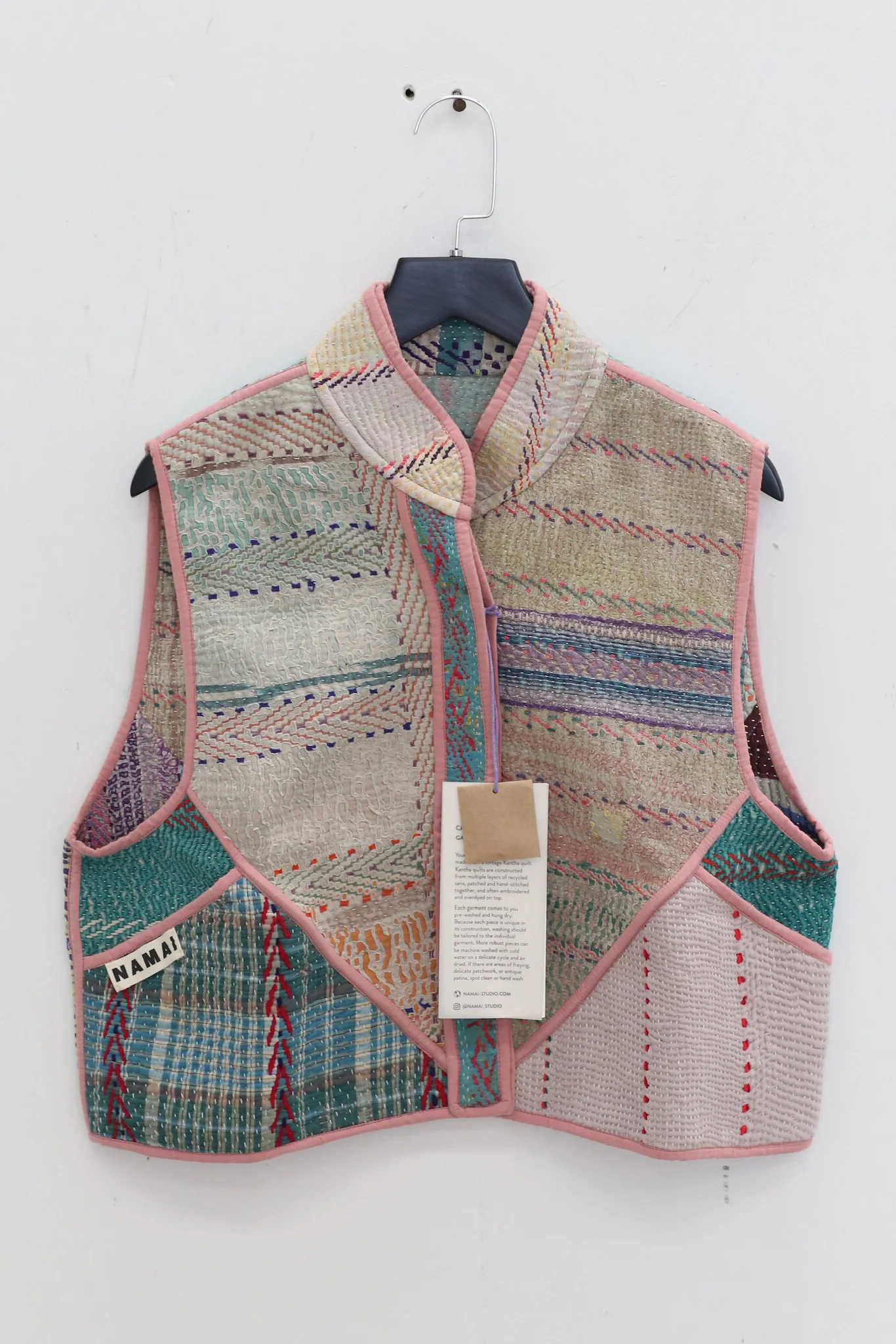 NAMAI Spring/Summer 2026 Kantha Vest, Recycled Cotton NM-NMGA001-12