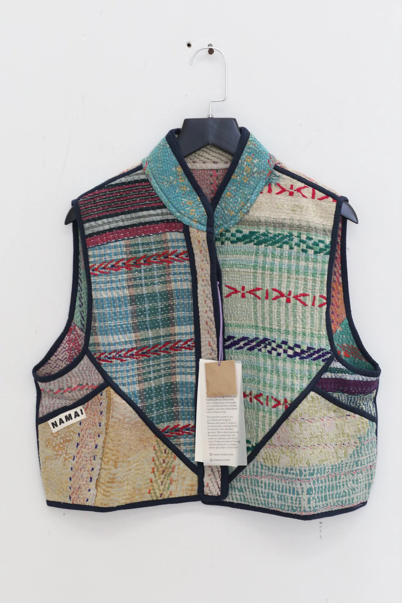 NAMAI Spring/Summer 2026 Kantha Vest, Recycled Cotton NM-NMGA001-18