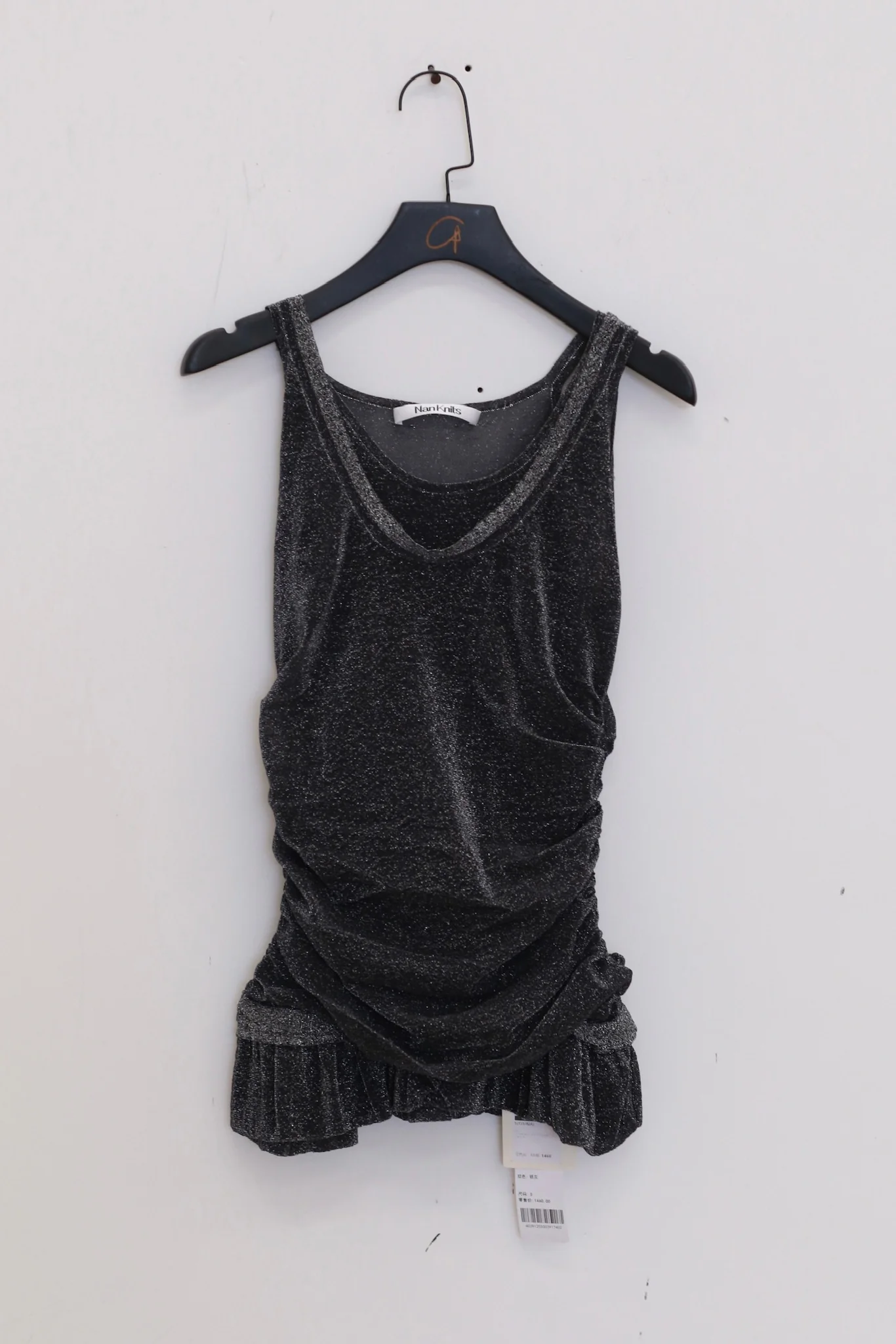 NAN KNITS 25 Spring/Summer Silver Silk Flower Bud Sling NAN-N25SSCAM13SIL-YH Silver Gray
