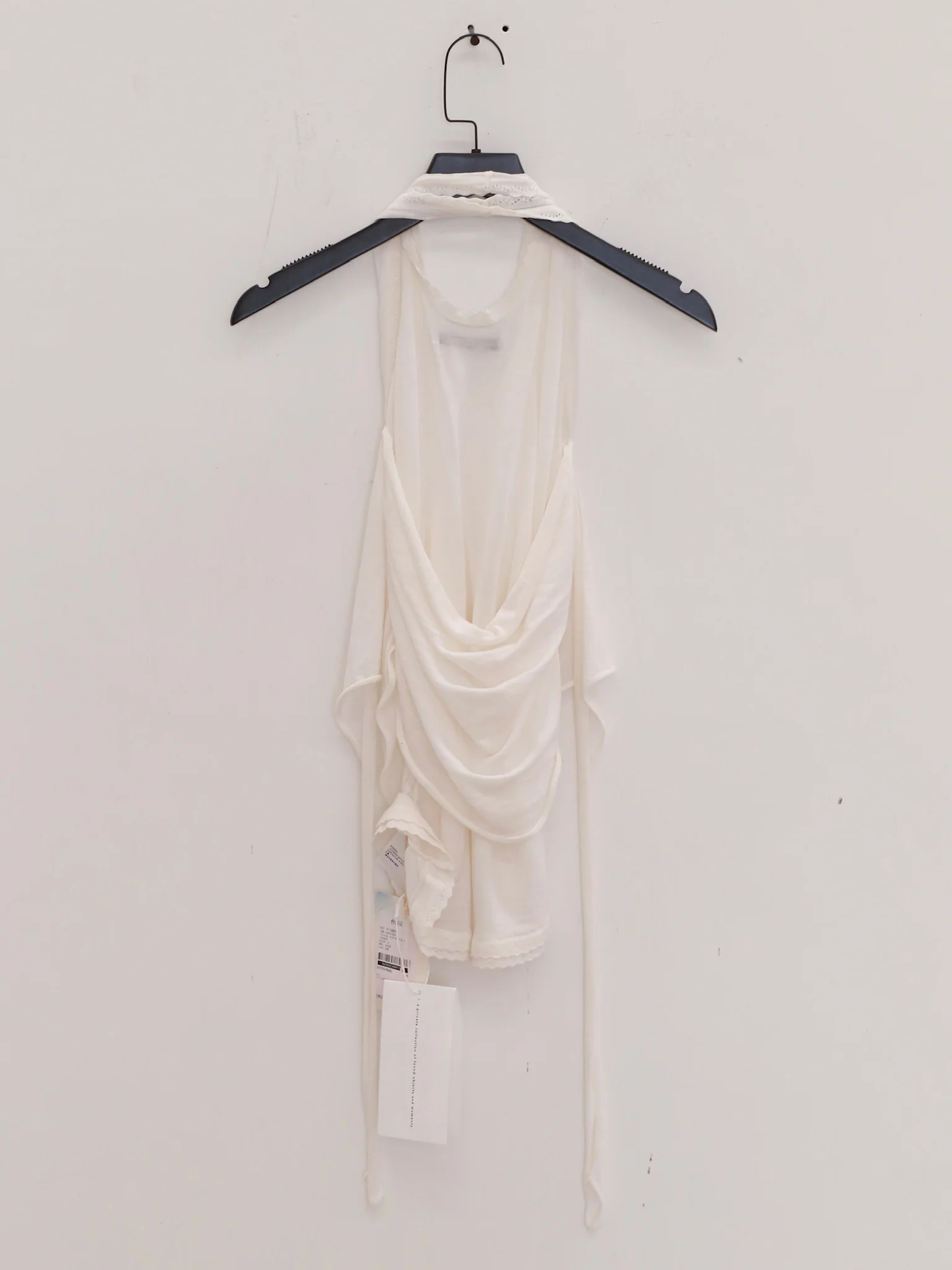 NAN KNITS 25 Spring/Summer Wool Halter NAN-N25SSCAM11WHI-BAI White - Image 3