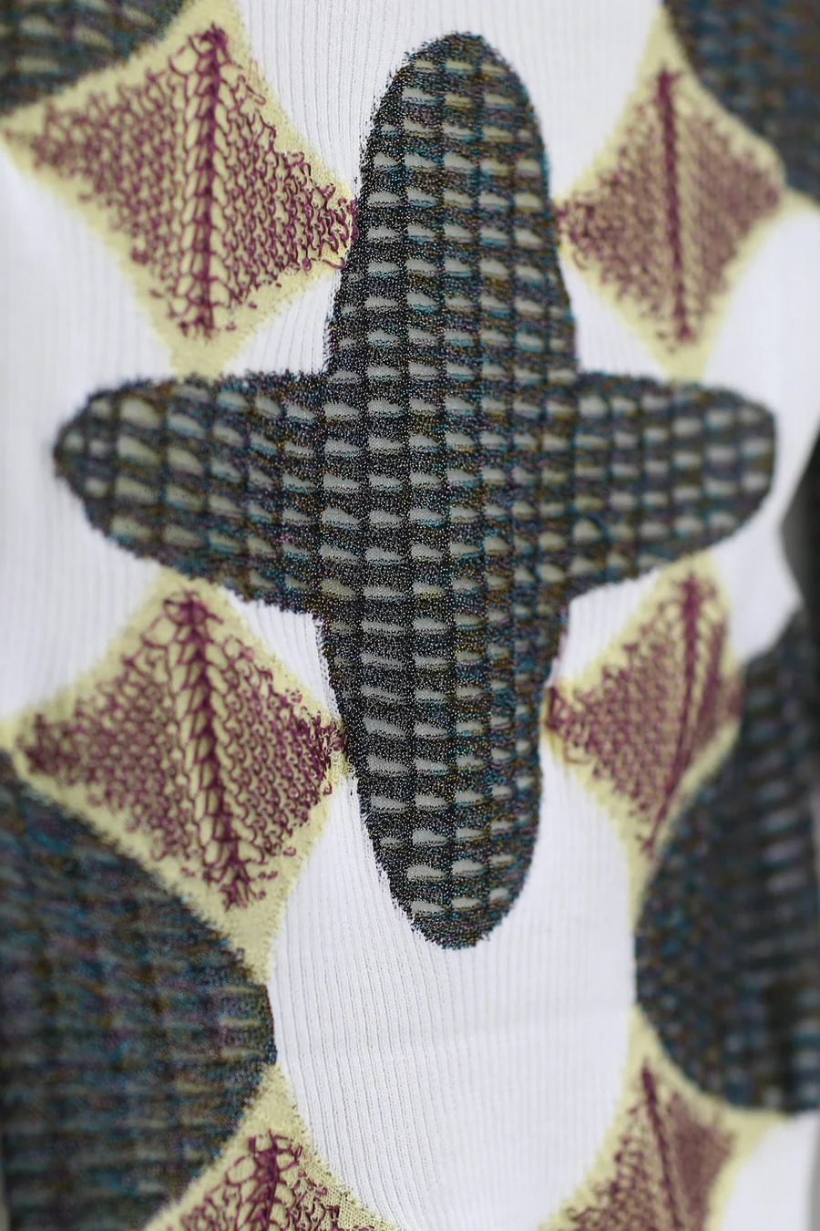 NAN KNITS Botanical Vein Pullover Sweater 20061227 Yellow Green - Image 8