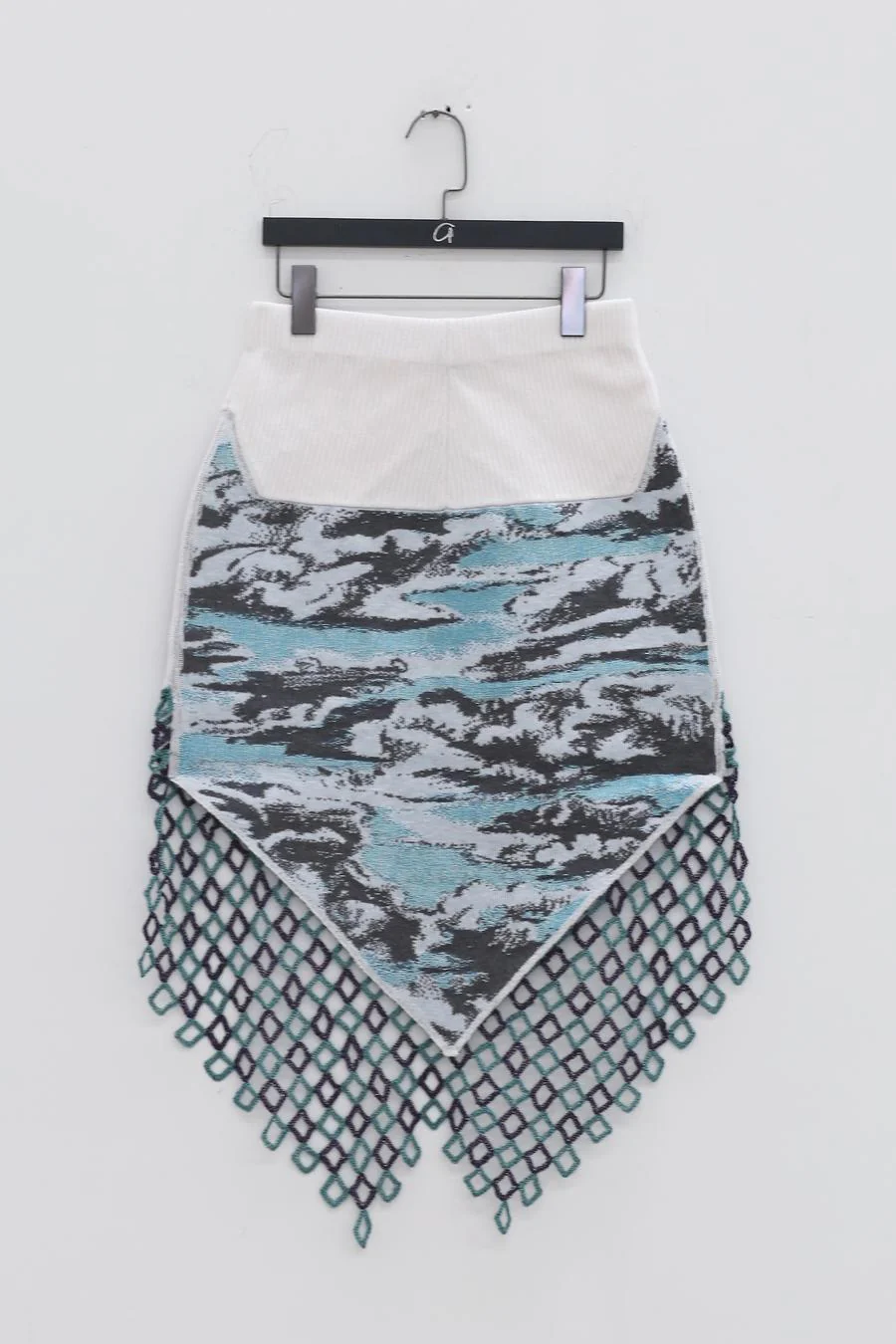 NAN KNITS crochet knitted panel cutout navy skirt 21021908 color - Image 3
