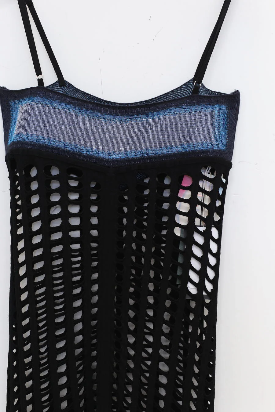 NAN KNITS Eyelet Drawstring Slip Dress (With Inside Lay) 22051680 Black - Image 11