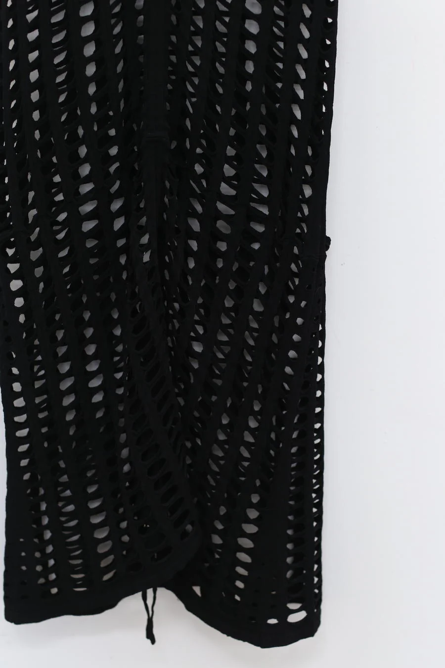 NAN KNITS Eyelet Drawstring Slip Dress (With Inside Lay) 22051680 Black - Image 12