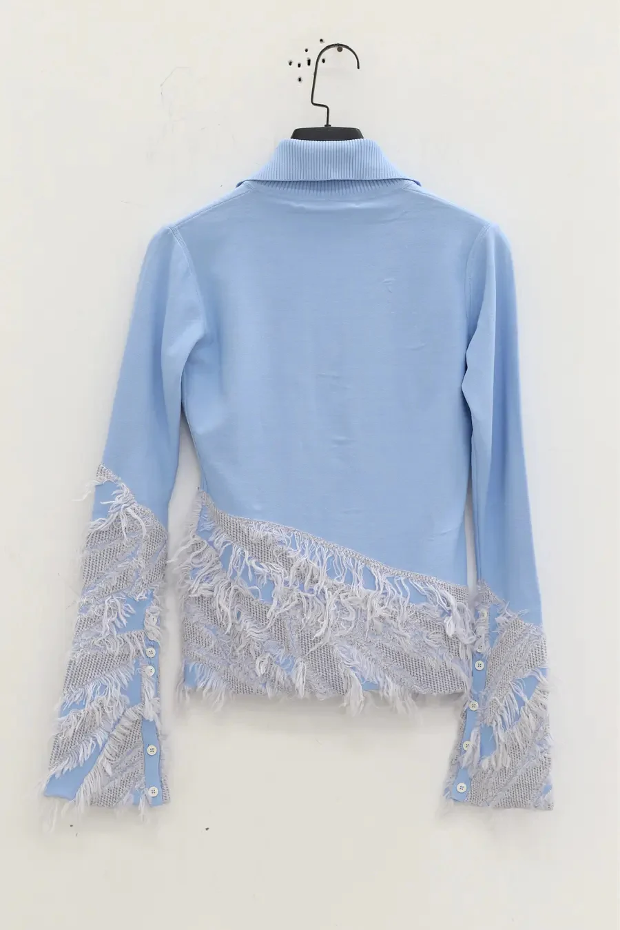 NAN KNITS floating line shirt 22111714 blue - Image 6